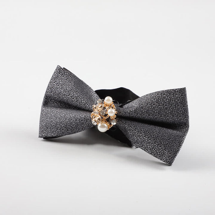 Nœud papillon de smoking formel en perles pour homme