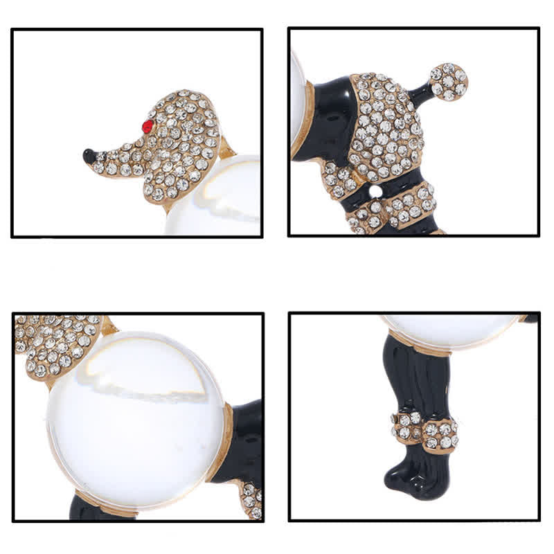 Broche créative pour femme en forme de caniche Jelly Belly