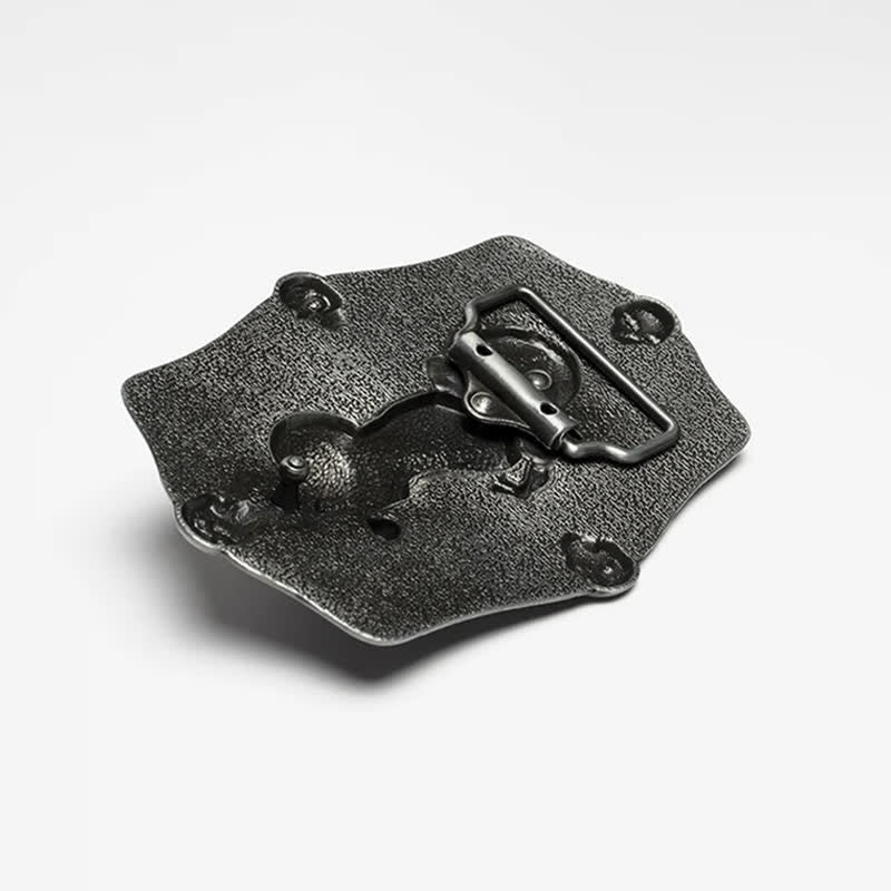 Ceinture en cuir pour homme avec tête de mort et drapeau américain