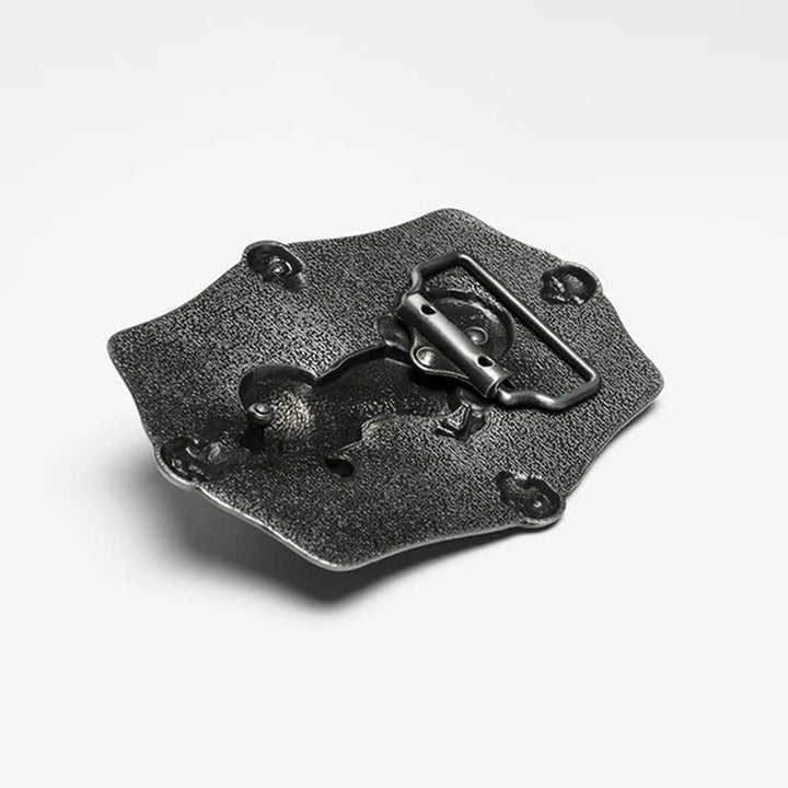 Ceinture en cuir pour homme avec tête de mort et drapeau américain