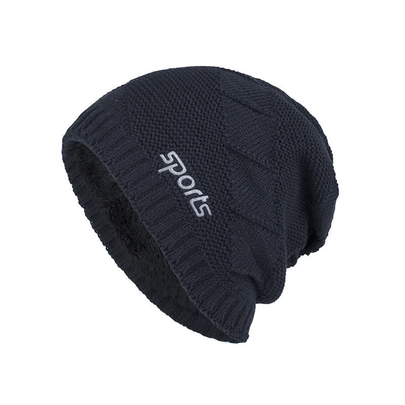 Bonnet tricoté décontracté d'hiver de couleur unie