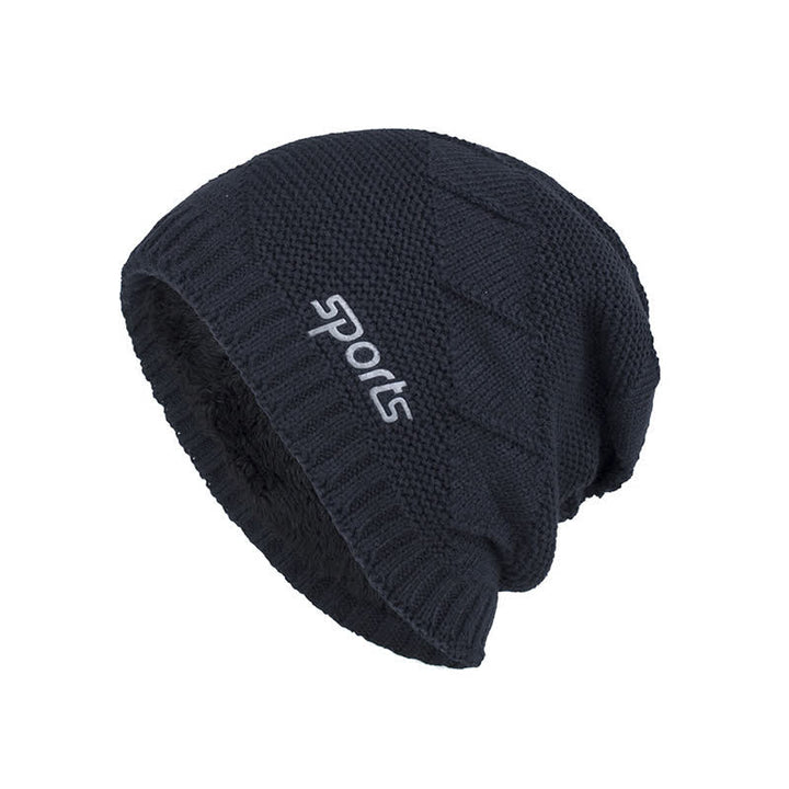 Bonnet tricoté décontracté d'hiver de couleur unie