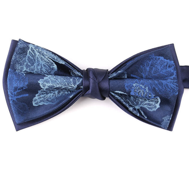 Nœud papillon élégant à motif floral et botanique pour homme