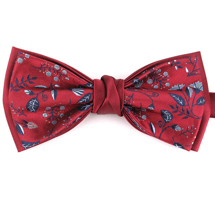 Nœud papillon élégant à motif floral et botanique pour homme