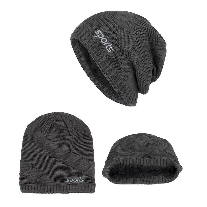 Bonnet tricoté décontracté d'hiver de couleur unie