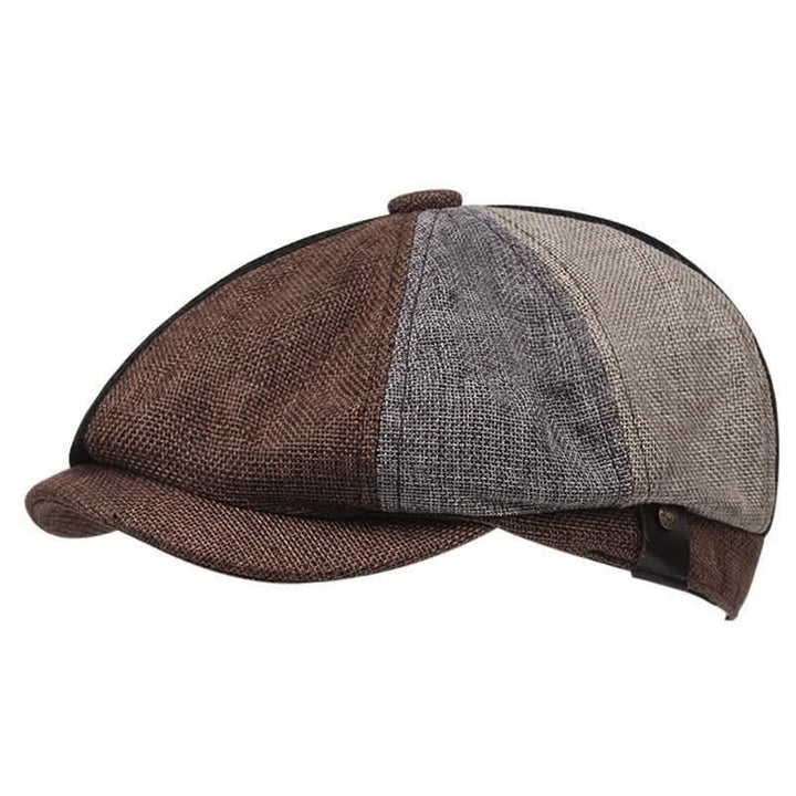 Béret octogonal en lin pour artiste décontracté