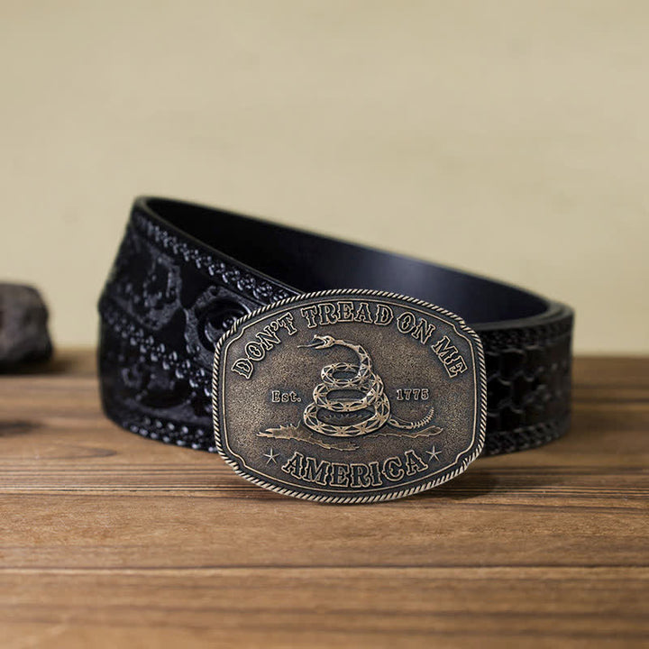 Ceinture en cuir à boucle DIY Pyramid Attitude pour homme