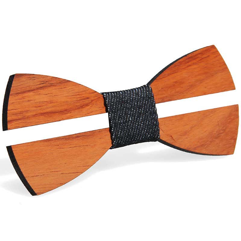 Nœud papillon en bois amusant et créatif pour homme