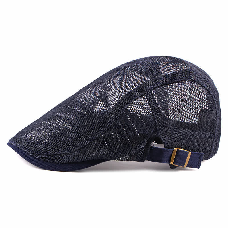 Béret plat en maille creuse respirante pour chapeau de soleil - Marine - Réglable (environ 21 5/8"-23 5/8") - image 9