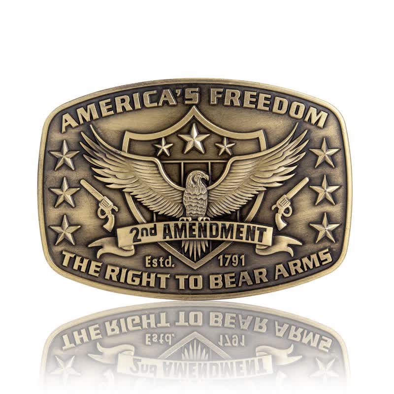 Ceinture en cuir à boucle pour homme avec motif Eagle America's Freedom