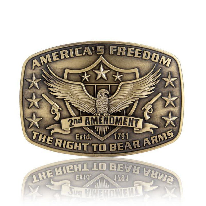 Ceinture en cuir à boucle pour homme avec motif Eagle America's Freedom