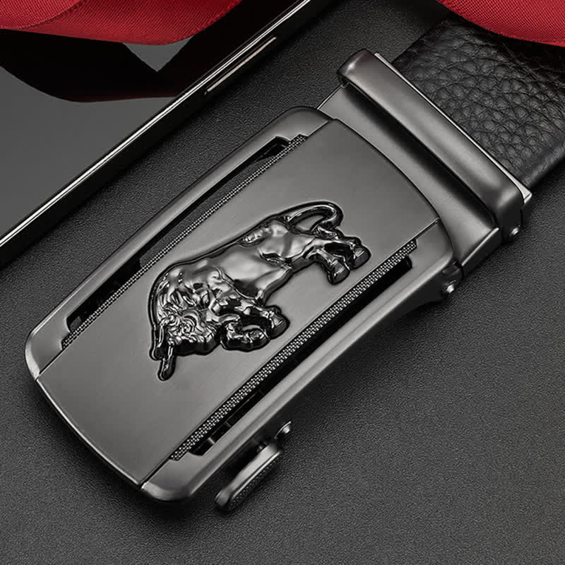 Ceinture en cuir à boucle automatique pour homme Fierce Cattle Bull
