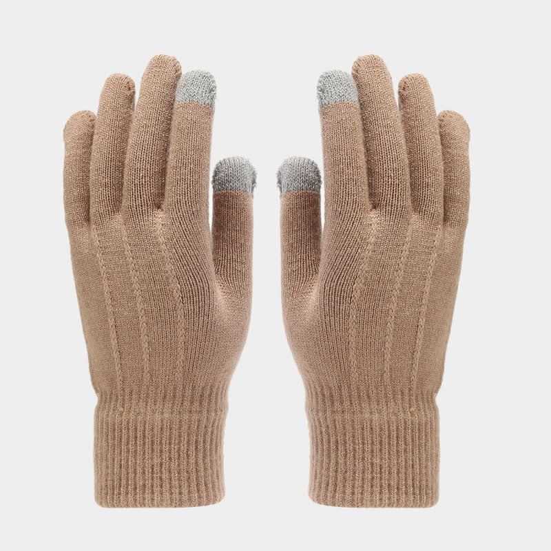 Ensemble de 3 pièces unisexe classique polyvalent avec bonnet, écharpe et gants