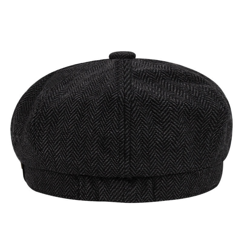 Béret octogonal en tweed d'artiste