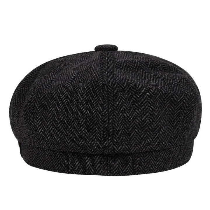 Béret octogonal en tweed d'artiste
