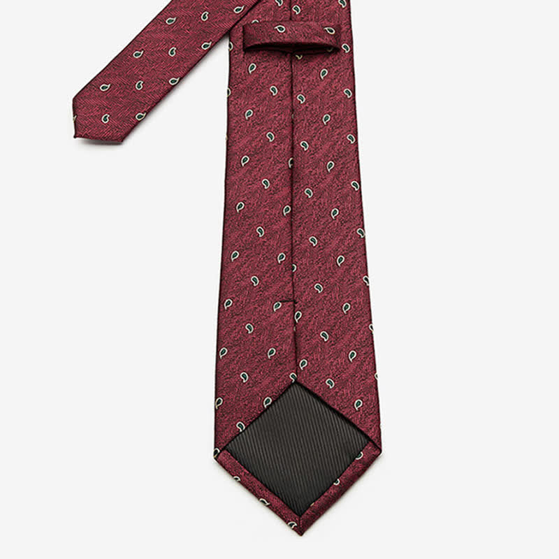 Cravate de luxe à micro-motif cachemire pour homme 