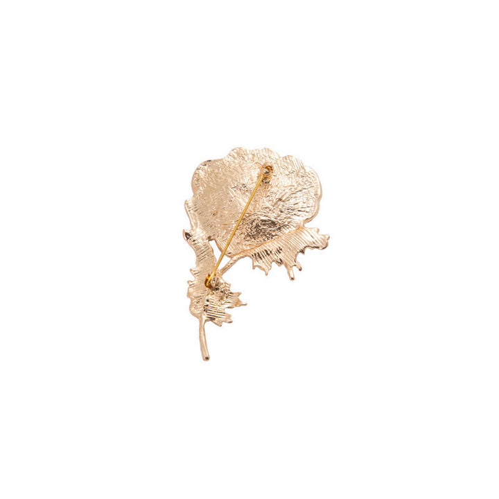 Broche coquelicot vintage pour femme avec peinture à l'huile