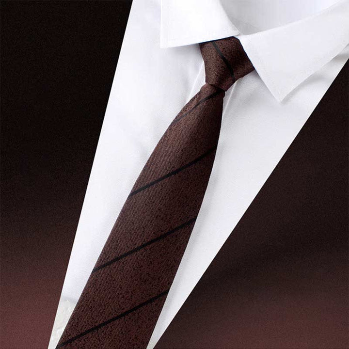 Cravate à rayures larges avec fermeture éclair et blocs de couleurs pour homme