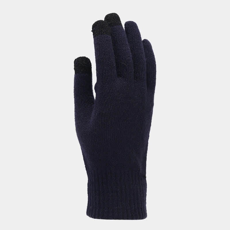 Ensemble de 3 pièces unisexe en tricot sergé épais, bonnet, écharpe, gants