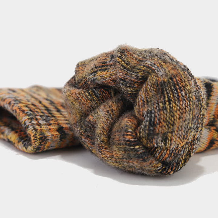 Ensemble de 3 gants, écharpe et bonnet multicolores unisexes