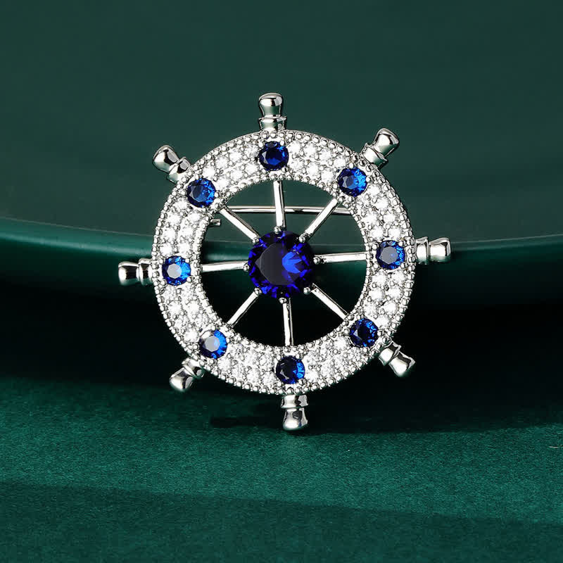 Broche gouvernail de bateau nautique pour homme