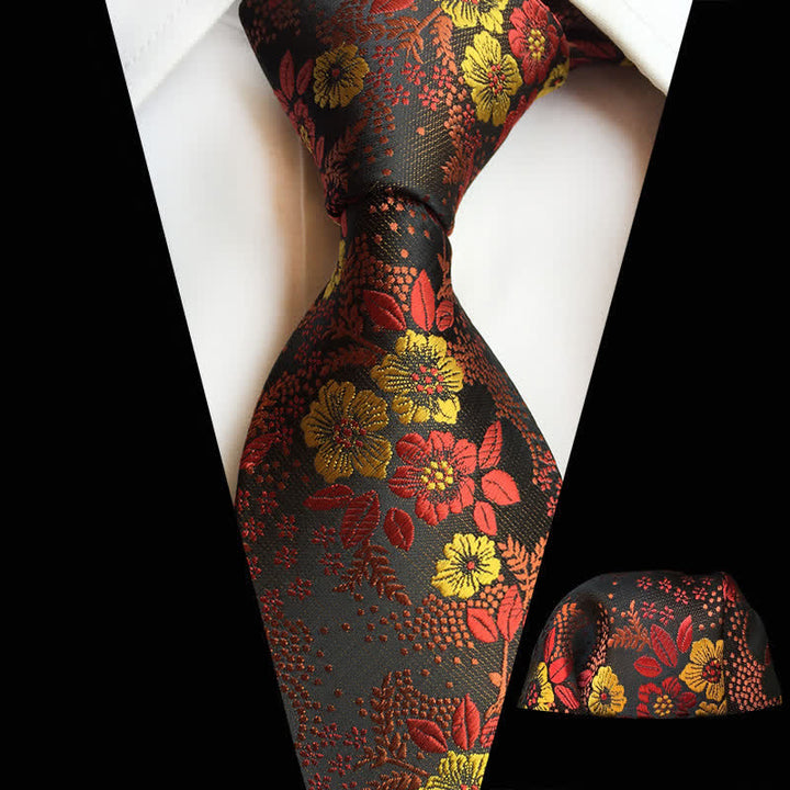 Lot de 2 cravates à fleurs de prunier pour homme