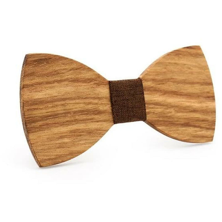 Noeud papillon en bois naturel pour homme