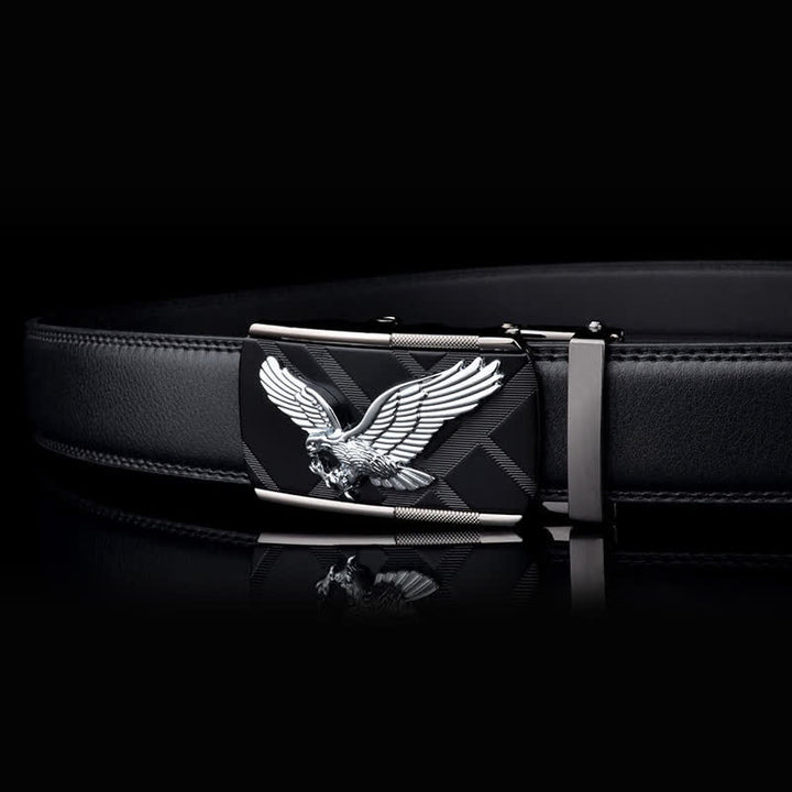 Ceinture en cuir à boucle automatique pour homme avec motif aigle animal - image 9