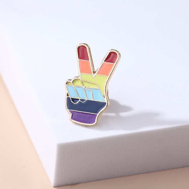 Lot de 4 broches avec drapeau arc-en-ciel Love Is Love