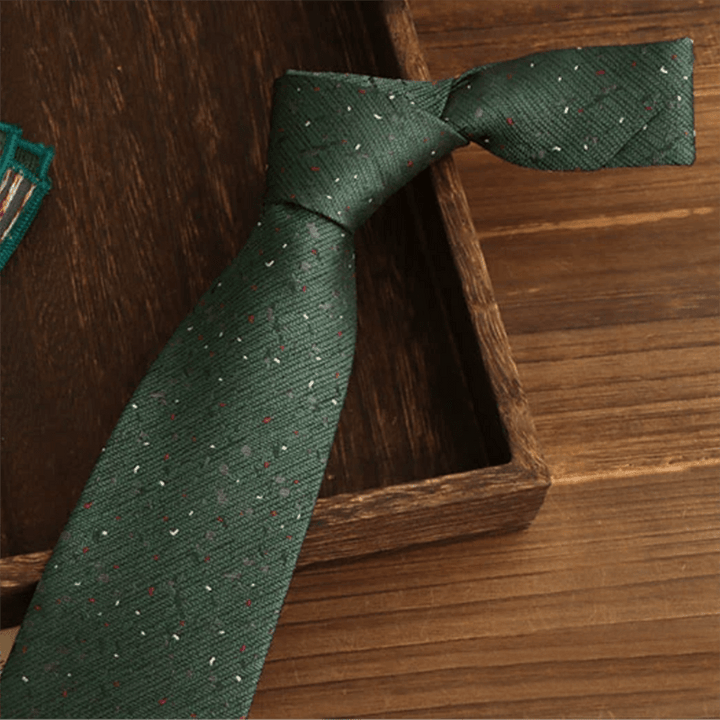 Cravate à pois multicolores vert forêt pour homme 