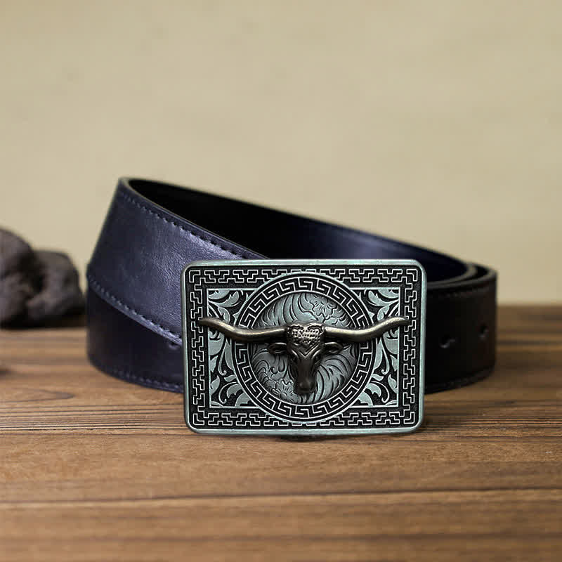 Ceinture en cuir à boucle Weathern DIY pour homme