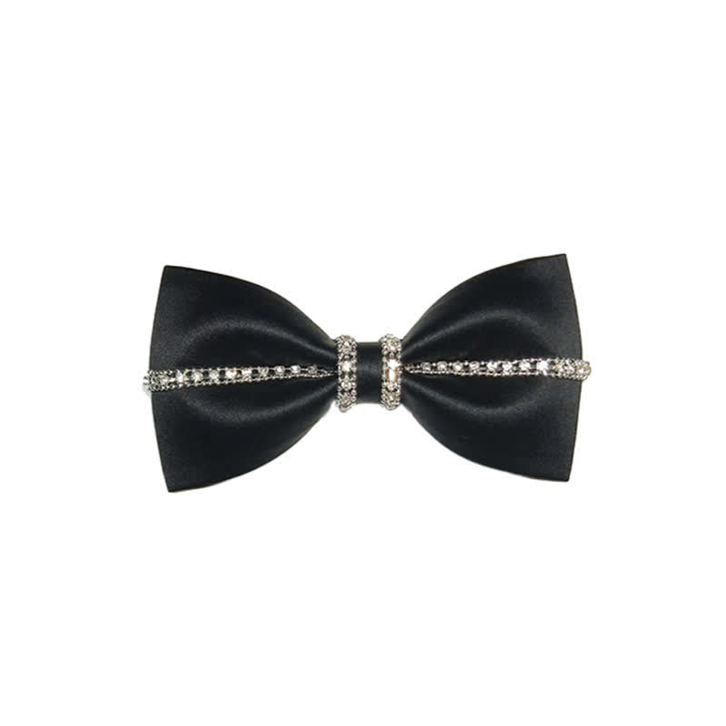 Nœud papillon de cérémonie luxueux pour homme - Noir - image 1