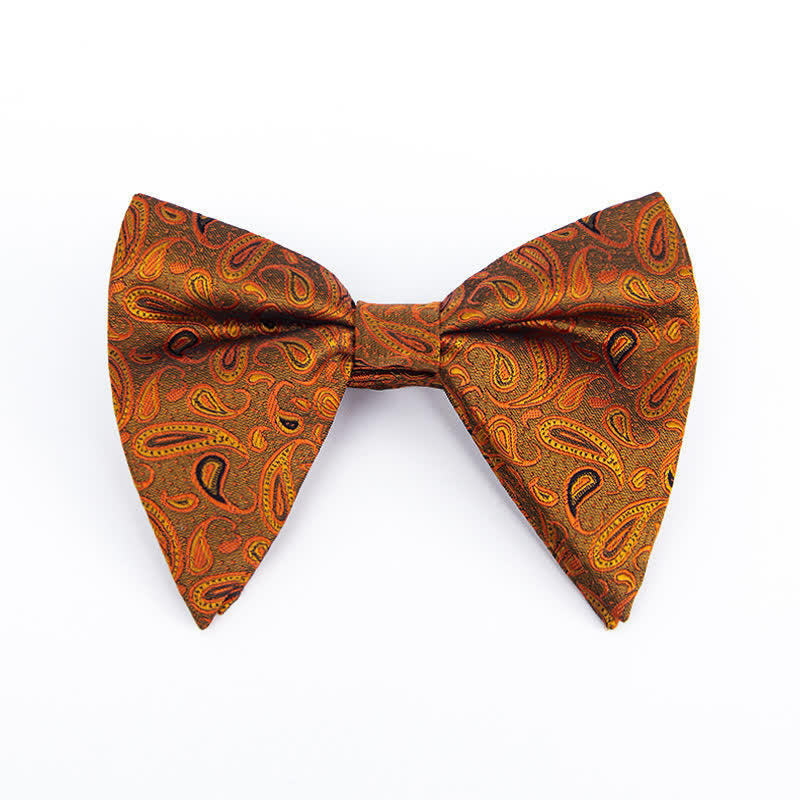 Nœud papillon surdimensionné à imprimé cachemire coloré pour homme