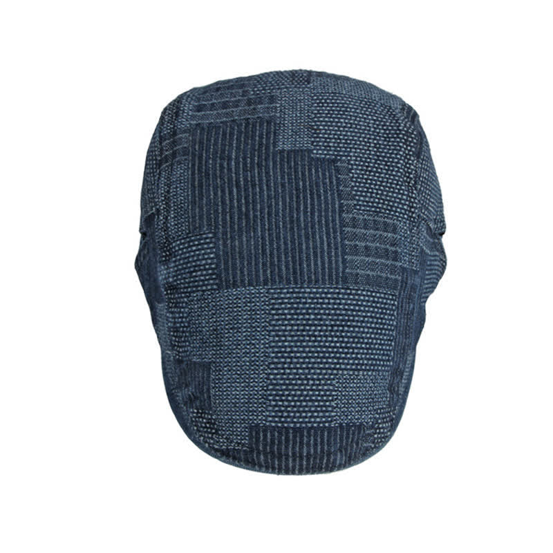 Béret en denim délavé avec casquette plate de peintre de personnalité - image 4
