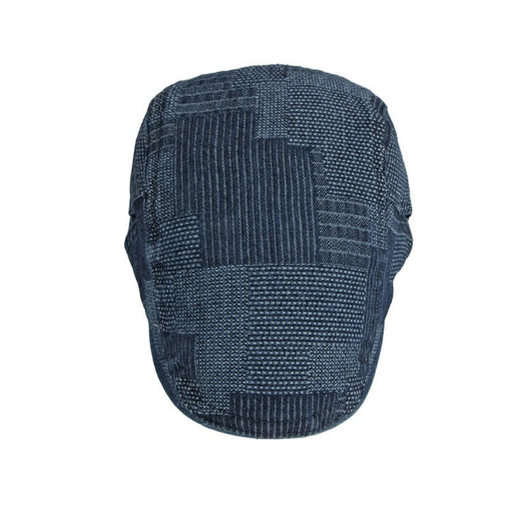 Béret en denim délavé avec casquette plate de peintre de personnalité - image 4