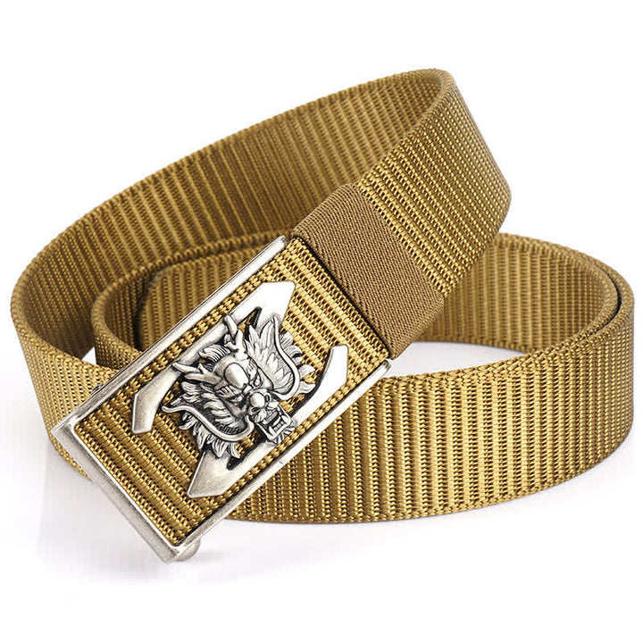 Ceinture en nylon pour homme avec lettre Z et dragon puissant