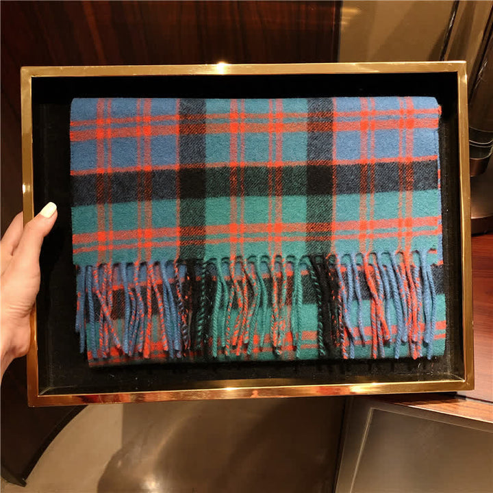 Écharpe unisexe en cachemire à carreaux Edinburgh Big Warm