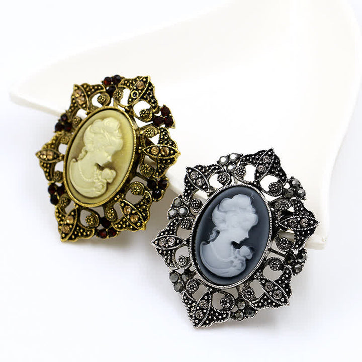 Broche victorienne classique à camée pour femme