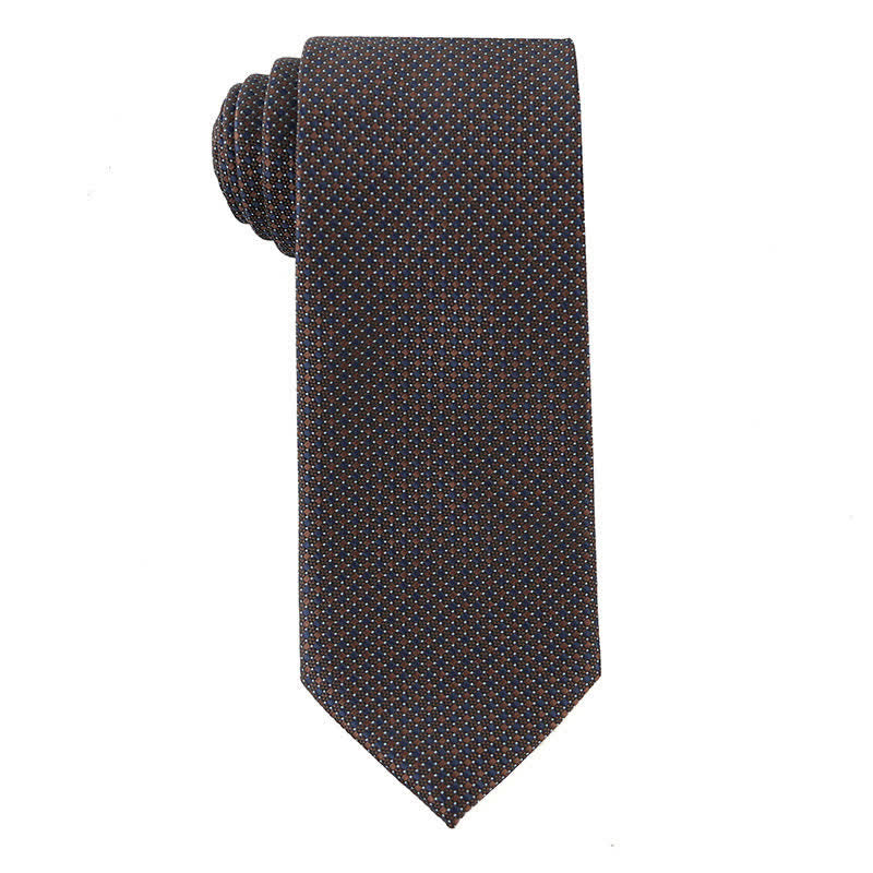 Cravate pour homme de la série Retro Brown - Vérifier - image 3