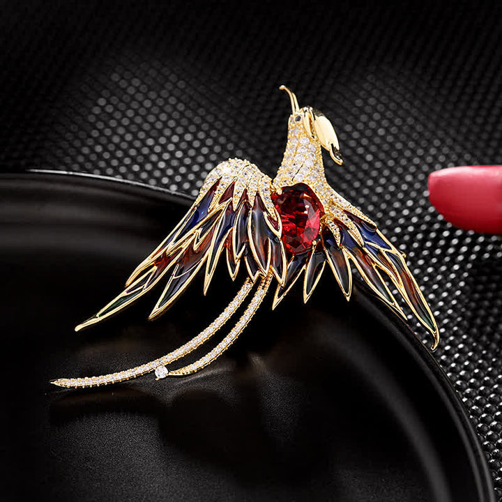 Broche vintage Phoenix Bird pour femme