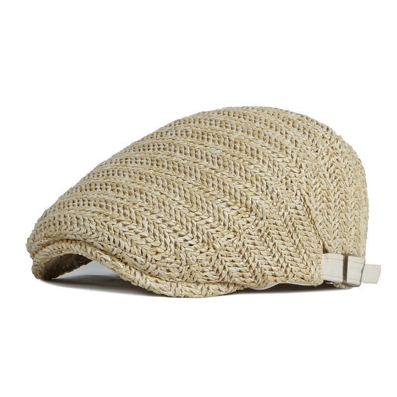 Casquette béret tissée pare-soleil d'été - Kaki - Réglable (environ 21 5/8"-23 5/8") - image 0