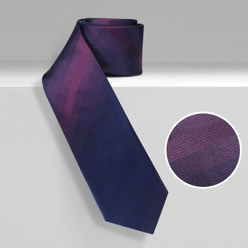 Cravate en soie de mûrier pour homme, dégradé de violet
