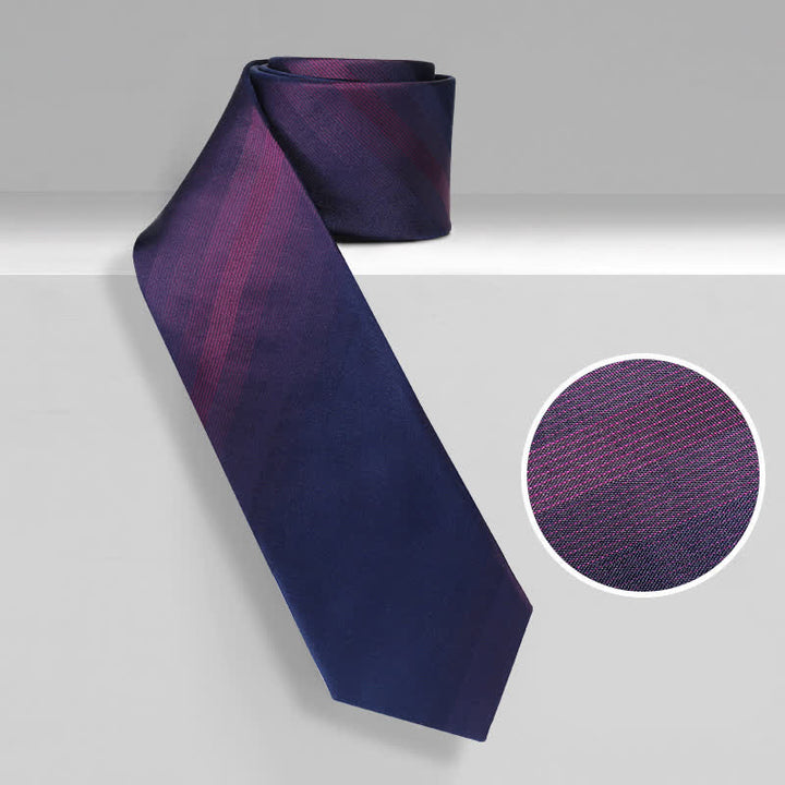 Cravate en soie de mûrier pour homme, dégradé de violet