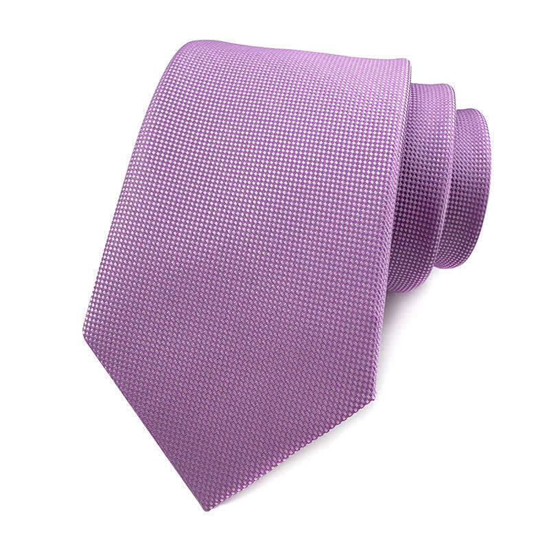 Cravate slim simple de couleur unie pour hommes