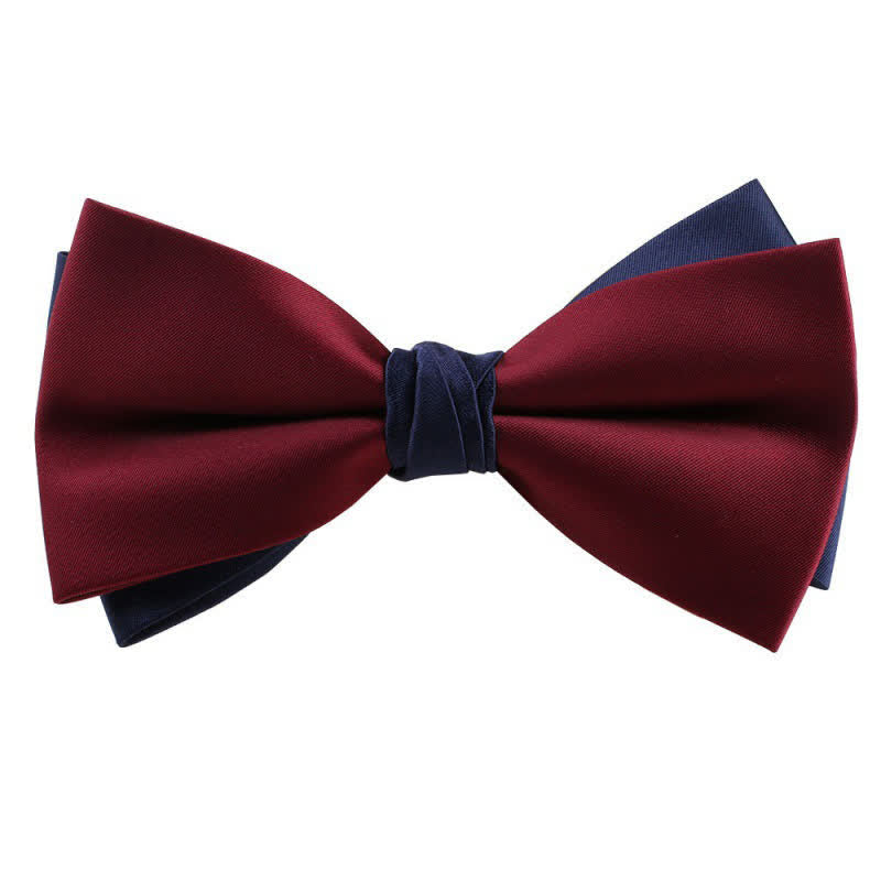 Nœud papillon asymétrique bicolore pour homme