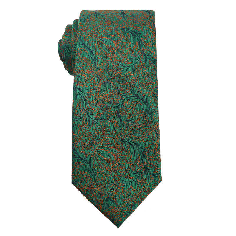 Cravate pour homme de la série Fresh Green & Yellow - Fleur et feuille - image 5