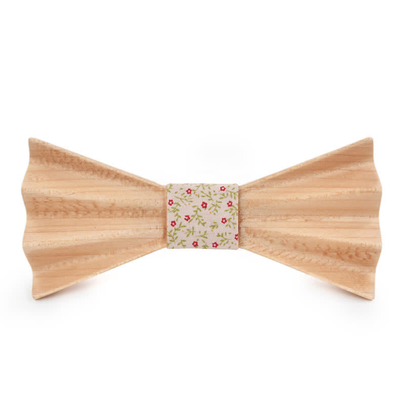 Nœud papillon en bois plié 3D stéréo Burlywood pour homme