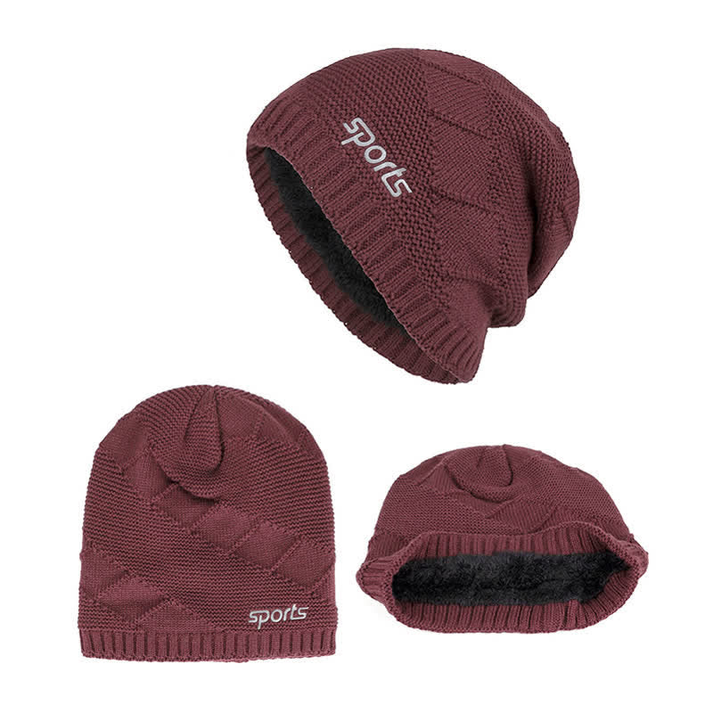 Bonnet tricoté décontracté d'hiver de couleur unie