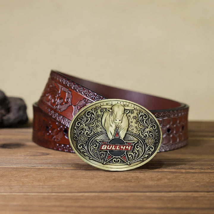 Ceinture en cuir avec boucle porte-bière créative Raging Bull pour homme