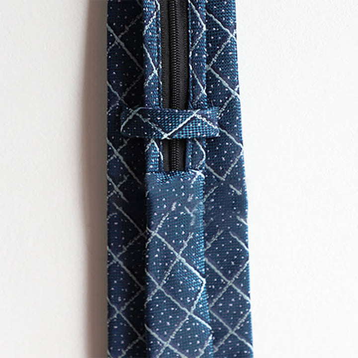 Cravate élégante à fermeture éclair pour homme, motif cachemire rayé